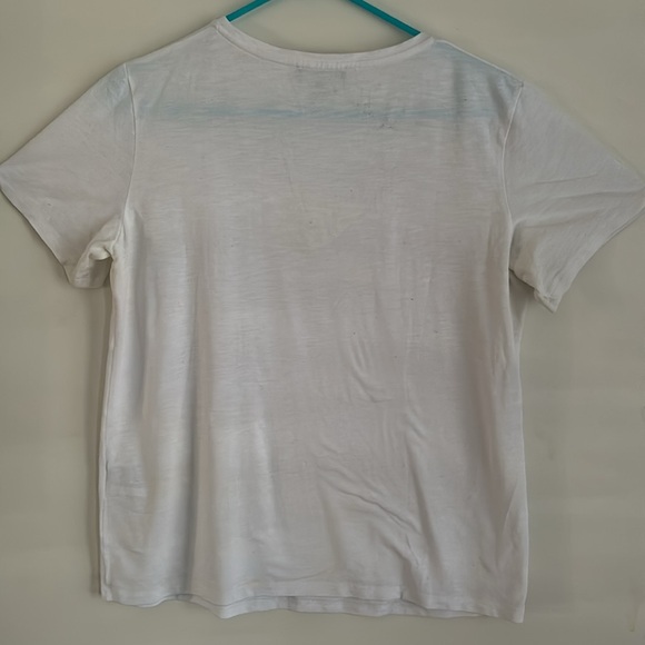 White V-neck t-shirt - Picture 2 of 2